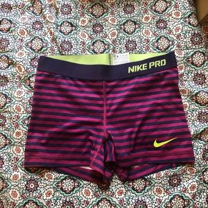 Purple/Pink Nike Pro Spandex